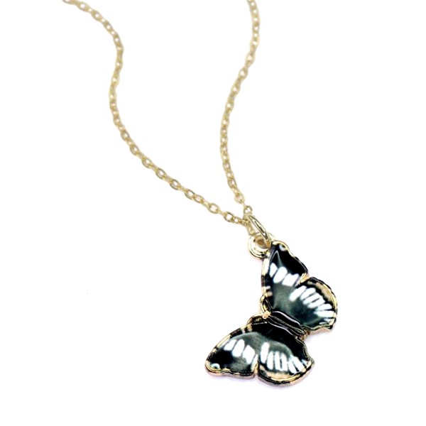 Be You tiful Butterfly Necklace Black
