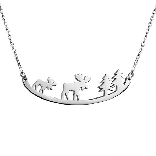 Wildlife and Nature Moose Necklace