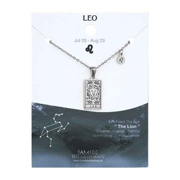 Zodiac Necklace Silver Leo