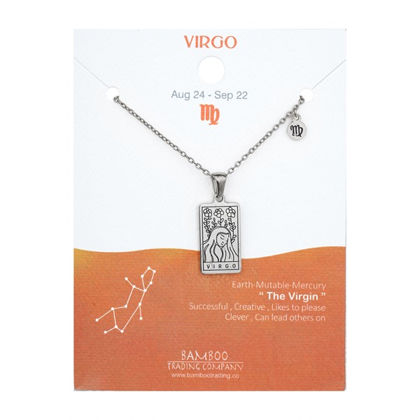 Zodiac Necklace Silver Virgo
