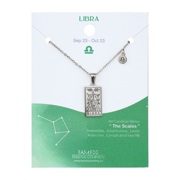 Zodiac Necklace Silver Libra