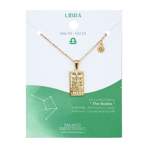 Zodiac Necklace Gold Libra
