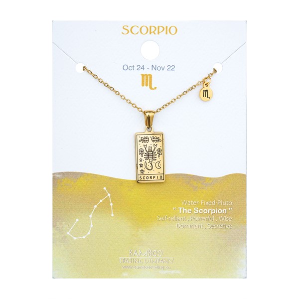 Zodiac Necklace Gold Scorpio