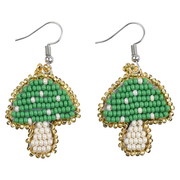 Green Mushroom Earring