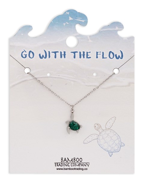 Go With The Flow Green Necklace
