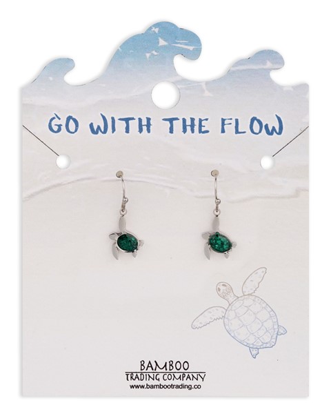 Go With The Flow Green Earrings