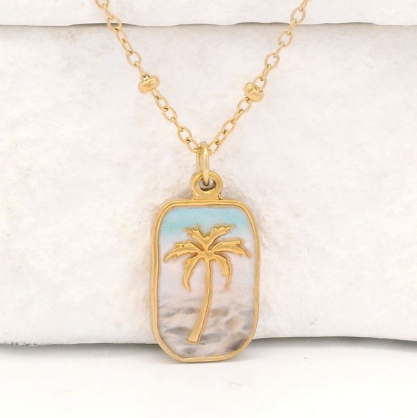Paradise Palm Turqouise Necklace